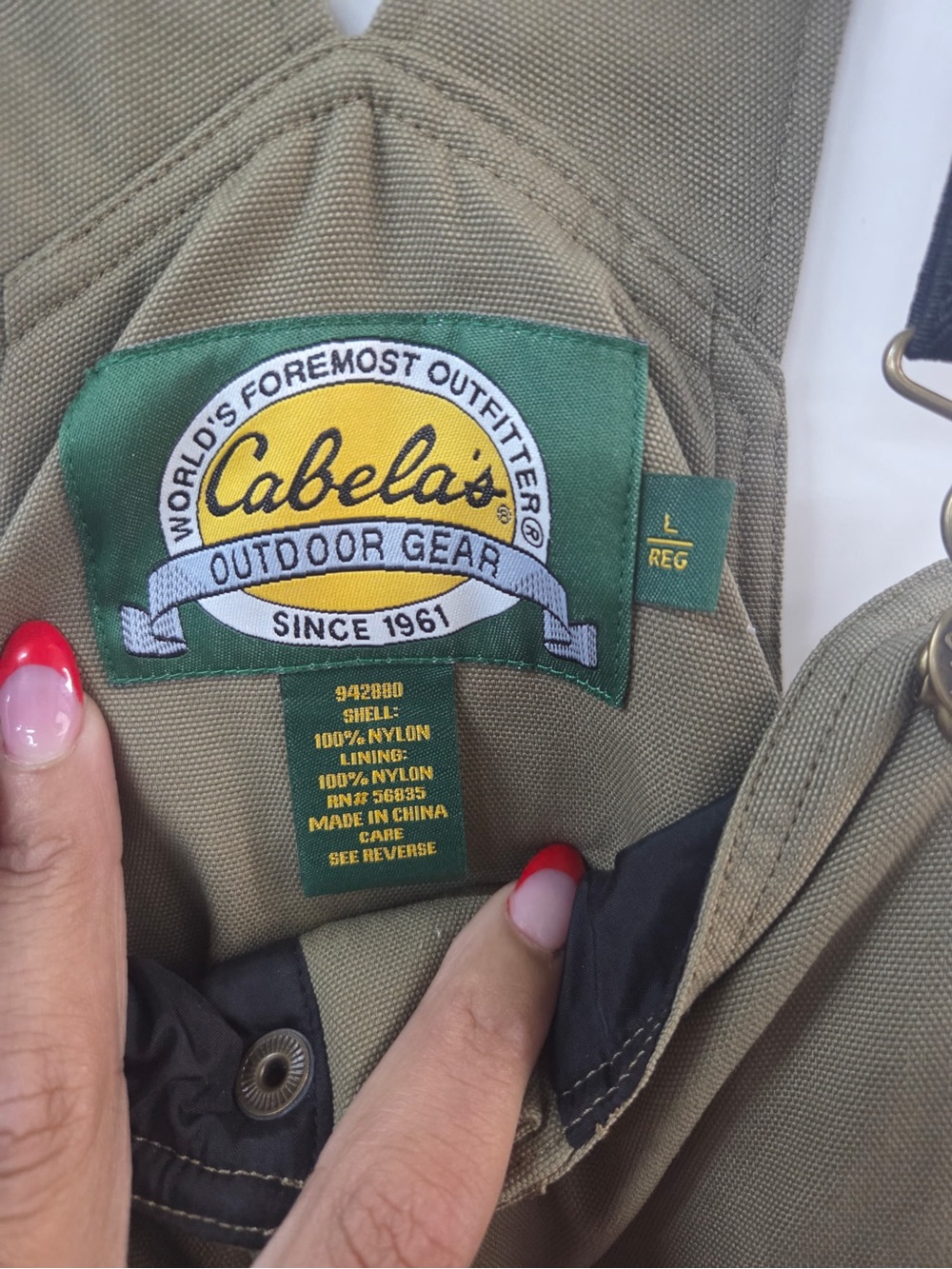 Cabela's Olive/Tan Outdoor Gear Bib Overalls - Picture 2 of 5